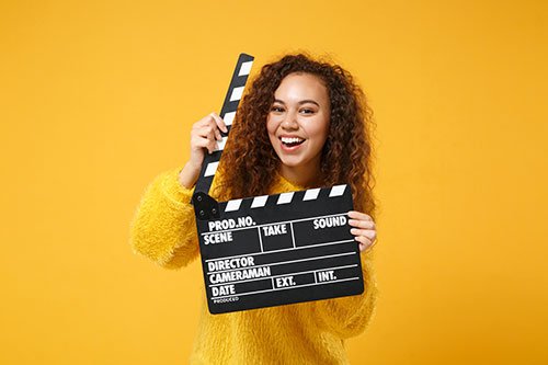 Woman with clapper