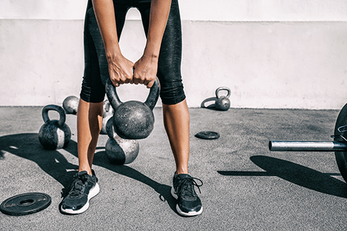 Person lifting weights